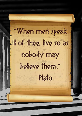 Plato speak ill of thee