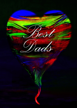 Best dads rainbow heart