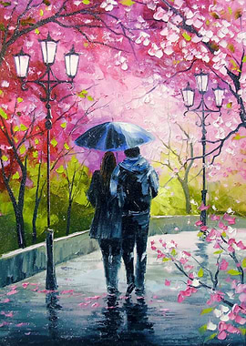 A walk in the spring Park