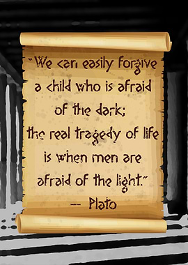 Plato afraid of the light