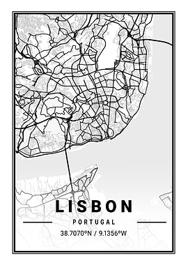 Lisbon Light City Map
