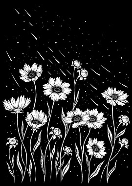 Midnight Golden Waves