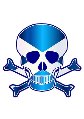 Scottish Flag Skull