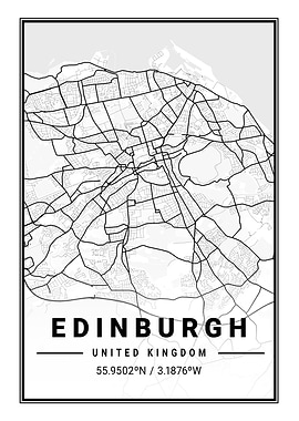 Edinburgh Light City Map