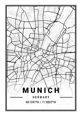 Munich Light City Map