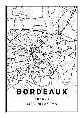 Bordeaux Light City Map
