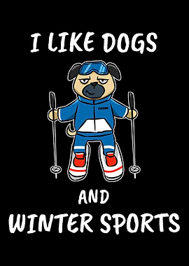 Dog Ski Alpine slopes Snow