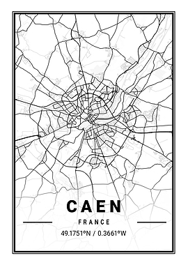 Caen Light City Map