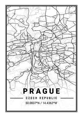 Prague Light City Map
