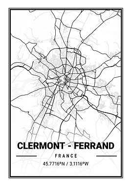 Clermont Ferrand City Map