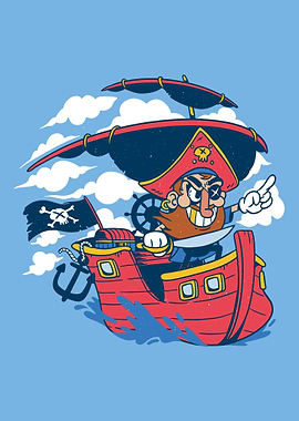 Funny pirate cartoon