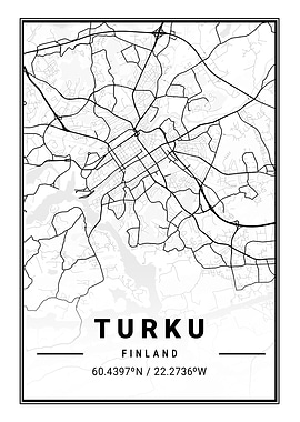 Turku Light City Map