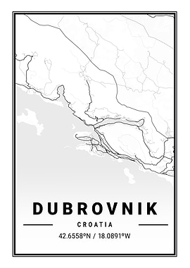 Dubrovnik Light City Map