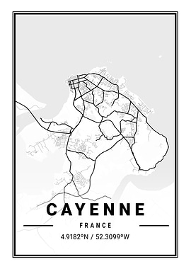 Cayenne Light City Map