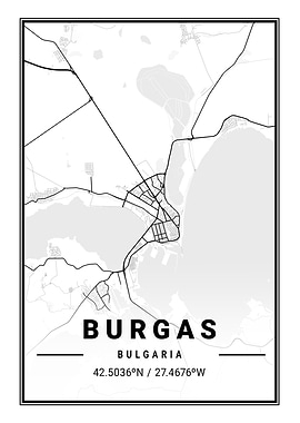 Burgas Light City Map