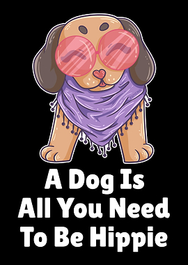 Hippie Dog pet gift funny