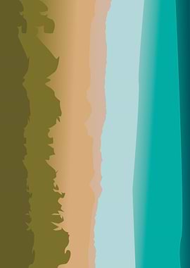 Gentles Beach Illustration