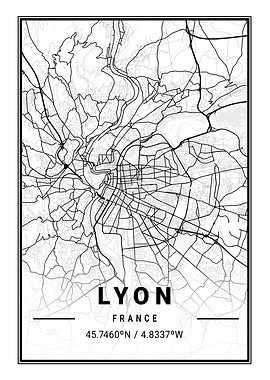 Lyon Light City Map