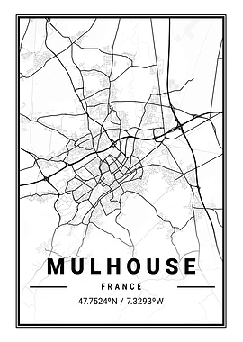 Mulhouse Light City Map