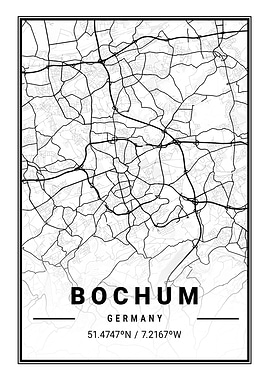 Bochum Light City Map