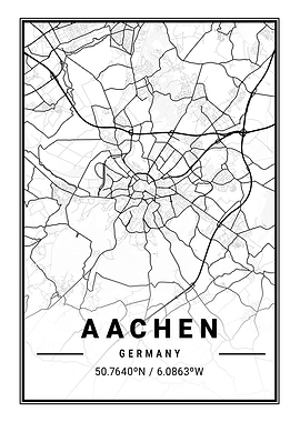 Aachen Light City Map