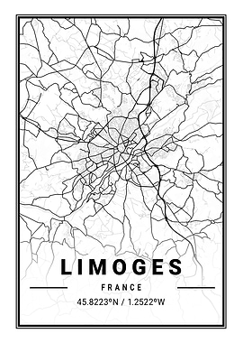 Limoges Light City Map