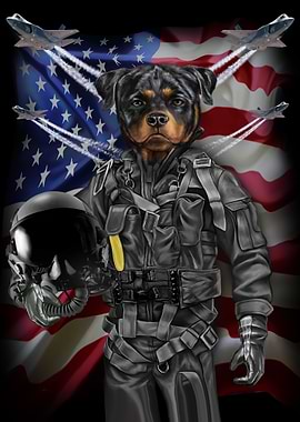 Rottweiler in Air Force