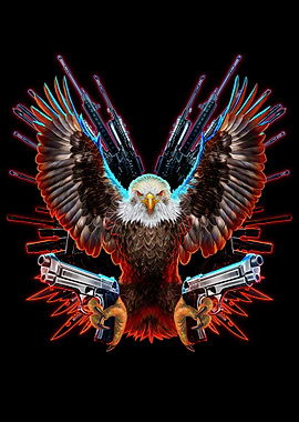 Bald Eagle with Guns