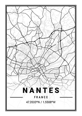Nantes Light City Map