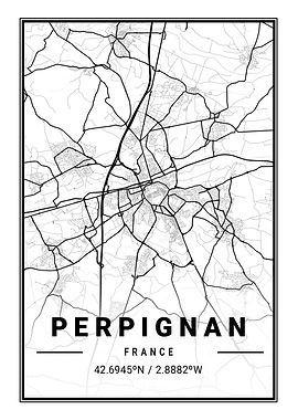 Perpignan Light City Map