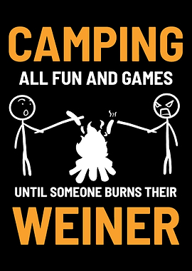 Weiner Funny Camping Explo