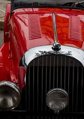 the front of classic car