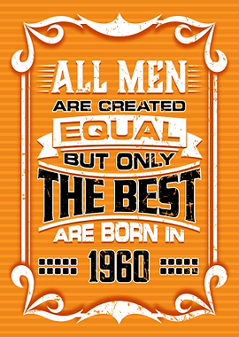 All Men 1960 Birthday Gift