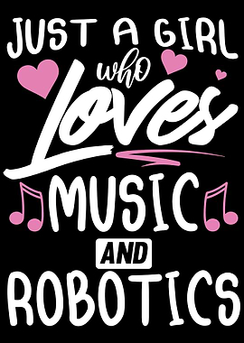 girl who loves music robot