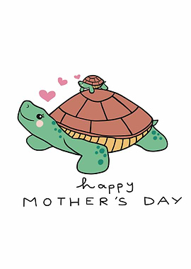 Mommy turtle and baby