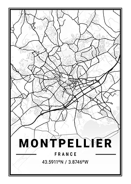 Montpellier Light City Map