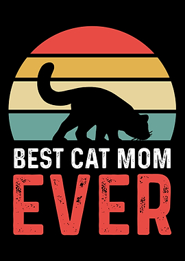 Cat Katze Mom Mutter Mama