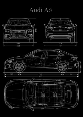 Audi A3 2020 Blueprint