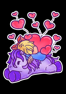 Rider Horse love heart Fri