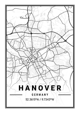 Hanover Light City Map