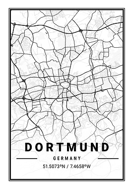 Dortmund Light City Map