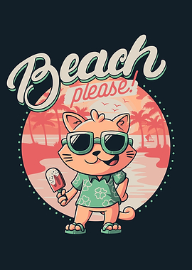 Beach Please Funny Summer