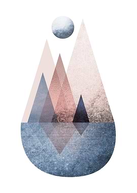 Tear drop blush navy rose