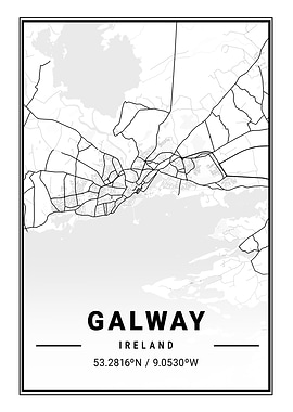 Galway Light City Map