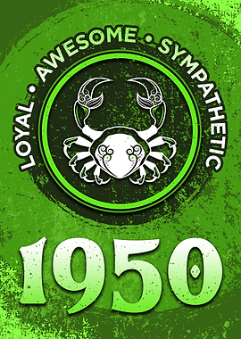 Cancer 1950 Birthday Gift