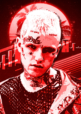 Lil Peep red retro