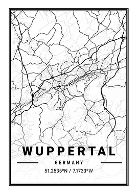 Wuppertal Light City Map