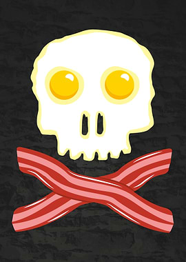 Bacon and Eggs Skull
