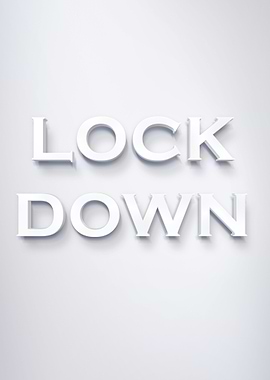 LOCKDOWN 3D TEXT