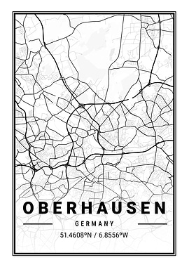 Oberhausen Light City Map